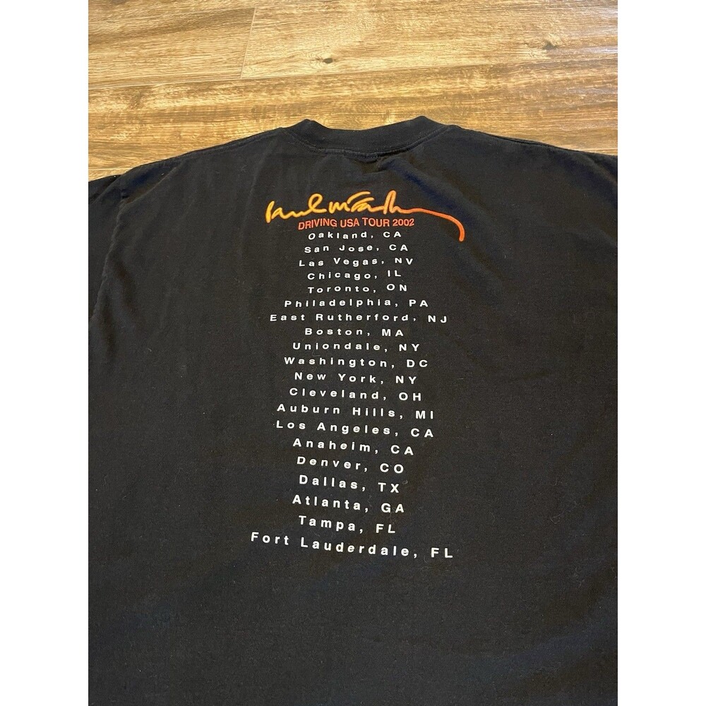 Vintage Paul McCartney T-Shirt XL 2002 Driving USA Tour Giant Tag Original Band - Picture 8 of 8